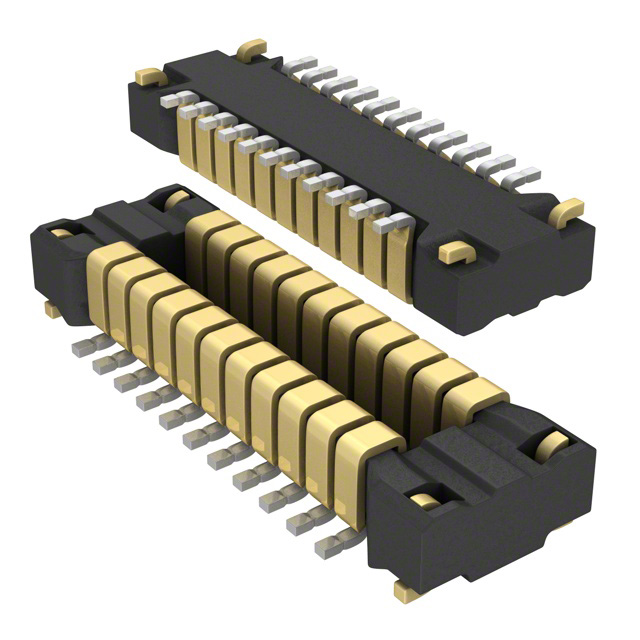 22 Position Connector Header, Center Strip Contacts Surface Mount Gold